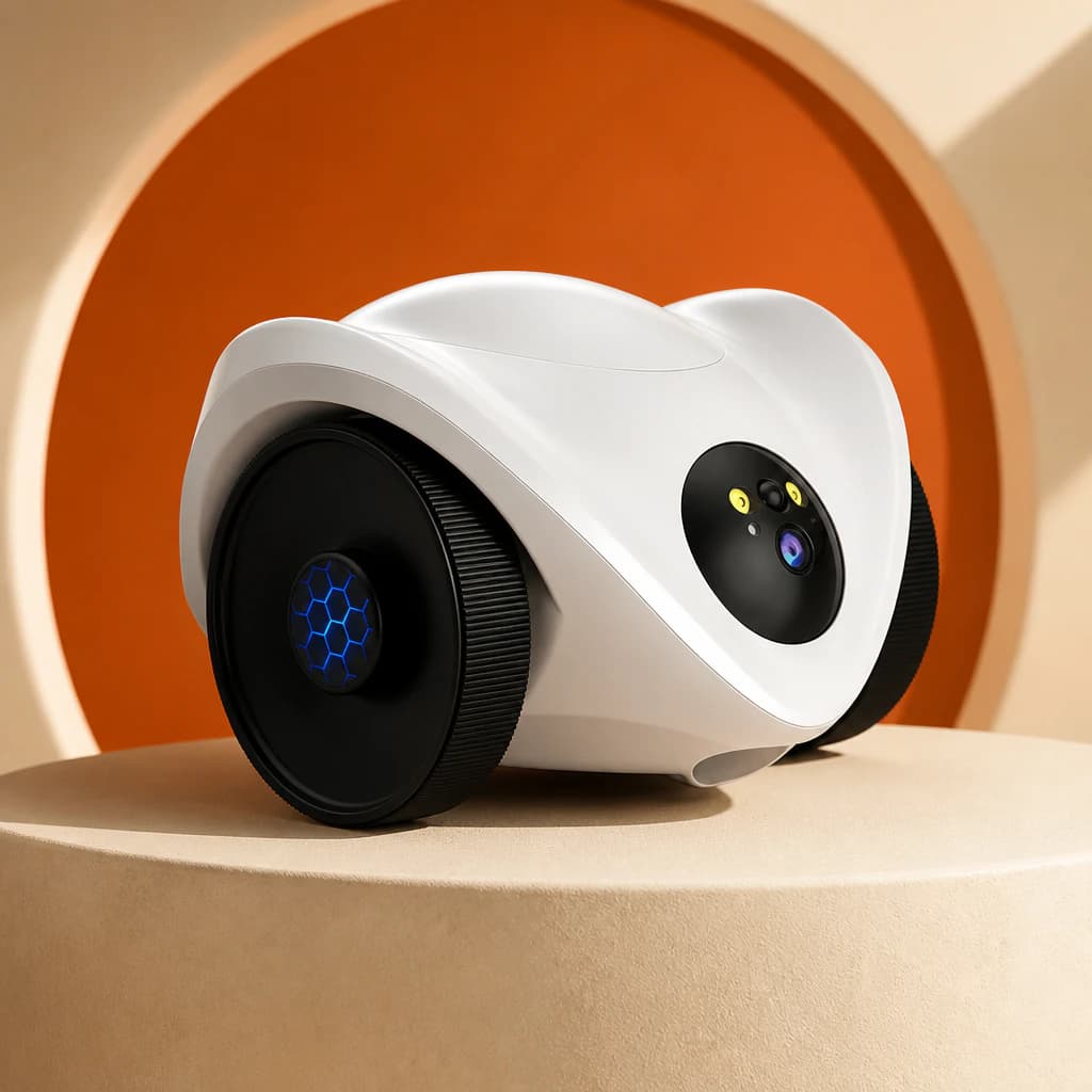 pawbotics.nl Slimme Huispatrouille Robot met camera, laser, snackdispenser en app-besturing